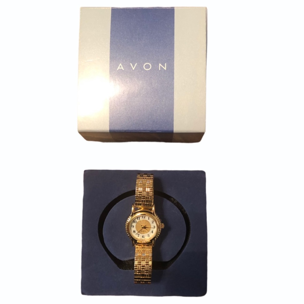 NIB Avon GoldTone Stretch Watch